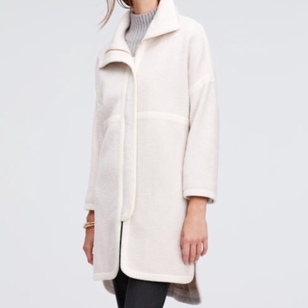ANN TAYLOR BOILED WOOL CAPE COAT - Picture 4 of 5